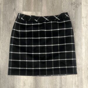 Talbots Black and White Mini Pencil Skirt for Work